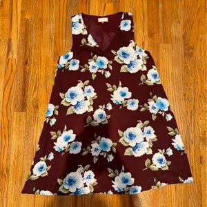 Altar'd State Maroon Floral Dress